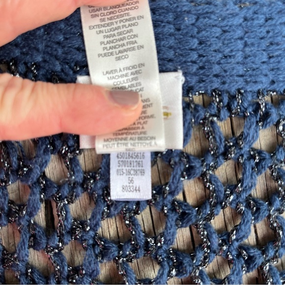 Chico’s boatneck crocheted fisherman sweater! - Picture 7 of 7